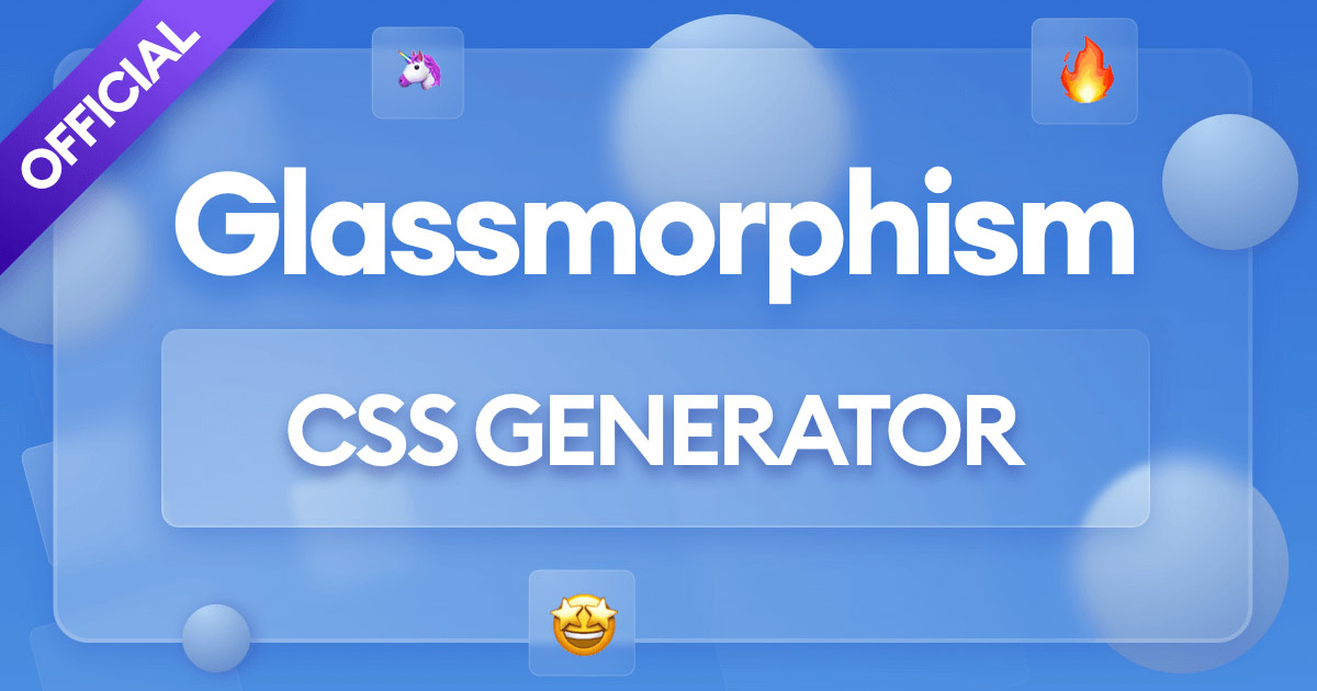 Glassmorphism CSS Generator cover image