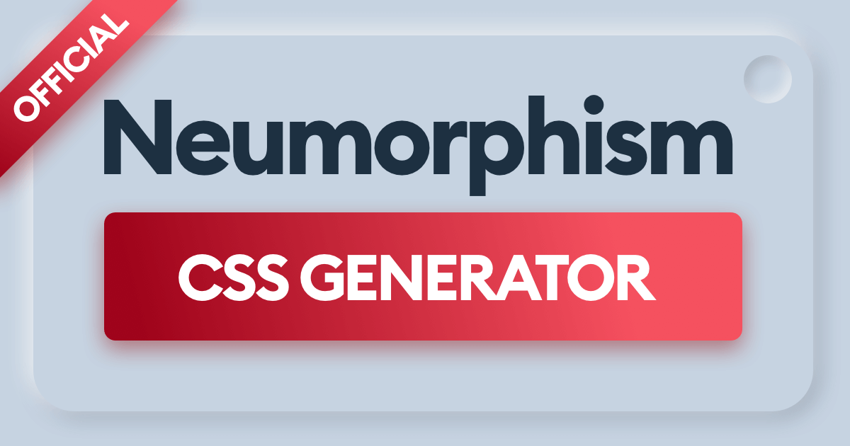 Neumorphism CSS Generator cover image