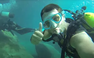 Vacation scuba diving in the Mediterranean Sea